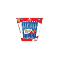 Retractable Ballpoint Pens Medium Point Blue Ink 18-Pack - Ergonomic & Reliable