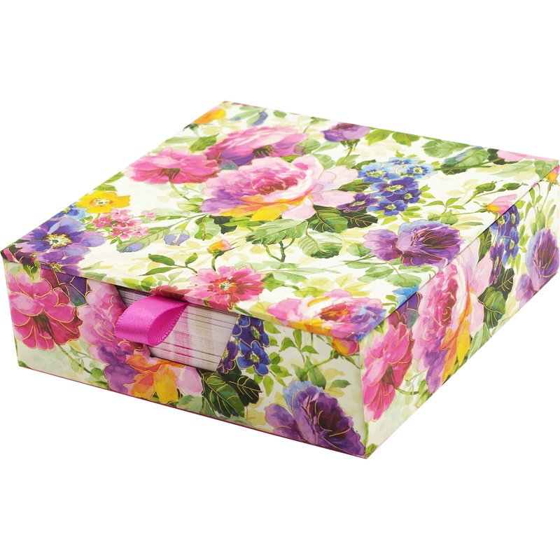 Peony Garden Desk Notes Hardcover Set - Elegant Office & Home Memo Pads