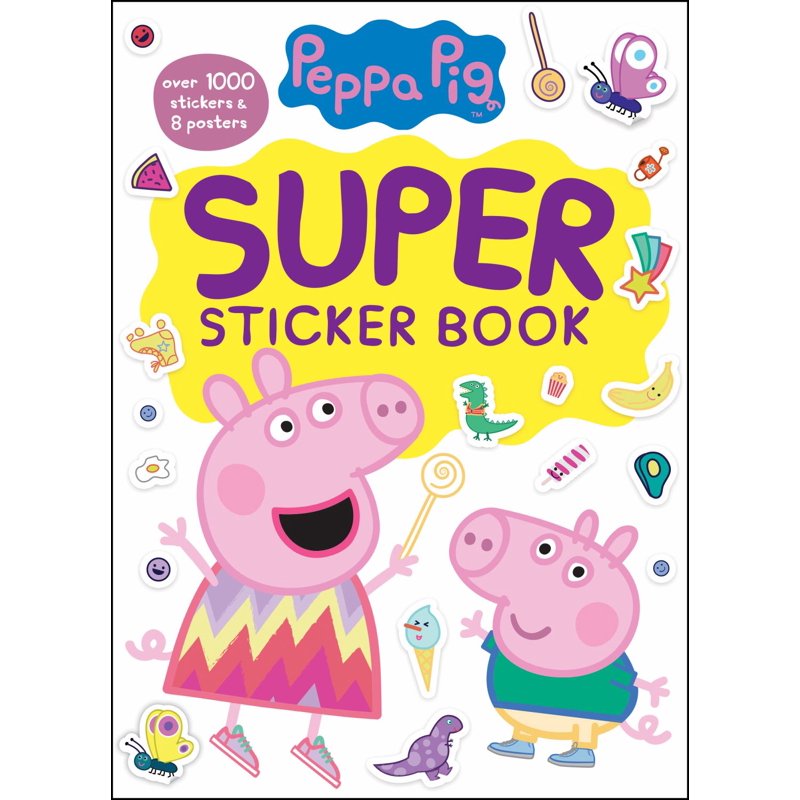 Peppa Pig Sticker Book with 1000+ Stickers and 8 Posters - Kids Activity Book