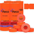 Fluorescent Red Labels for Price Guns - 32,000 Labels in 4 Rolls, USA Made
