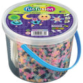 Glow-in-the-Dark Bead Bucket Kit for Arts & Crafts - 5000 Colored Beads & Pegboards