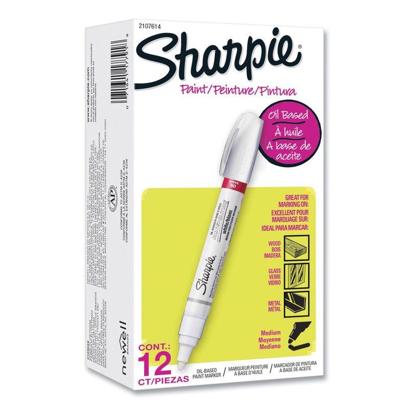 Oil-Based Paint Markers - Sharpie 12 Pack for Arts and Crafts