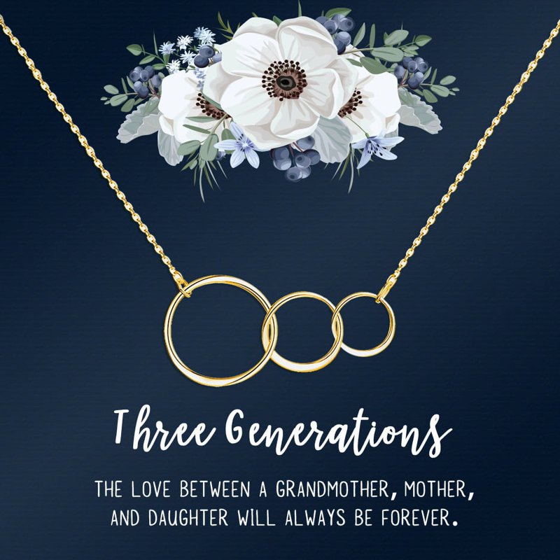 Personalized Necklace and Card Gift Set for Mother's Day Christmas - Hypoallergenic Stainless Steel, Gift Box Included