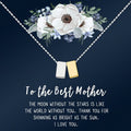 Personalized Mother's Day Necklace with Custom Card - Silver-Gold, No Personalization