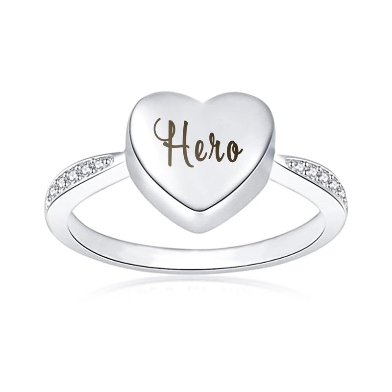 Personalized Cremation Ring with Custom Engraving & Free Jewelry Box - Memorial Keepsake