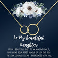 Personalized Mother's Day Jewelry Gift Set with Custom Card - Gold, Silver, Rose Gold Infinity & Cube Rings