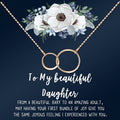 Personalized Mother's Day Jewelry Gift Set with Custom Card - Infinity Ring or Cube