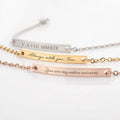 Personalized Bar Bracelet - Custom Engraved Name & Friendship Jewelry
