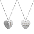 Personalized Fingerprint Necklace Memorial Keepsake Stainless Steel Pendant with Chain