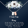 Personalized Mother's Day Infinity Necklace with Custom Card - Gift for Mom