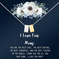 Personalized Mother's Day Infinity Necklace with Custom Card - Silver Gift for Mom