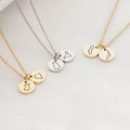 Personalized Long Distance State Necklace Engraved Round Jewelry Gift for Her