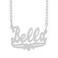 Personalized Name Necklace with Heart & Tail - Customizable Jewelry for Women