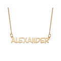 Personalized Name Necklace 14k Gold-Plated 18 Inch Women's Jewelry