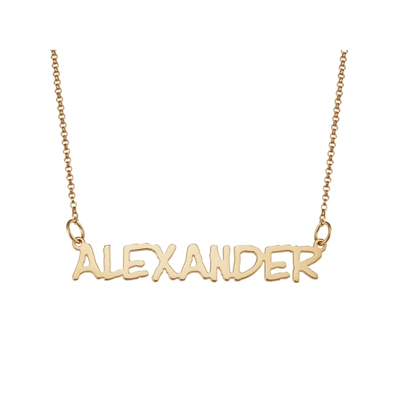 Personalized Name Necklace 14k Gold-Plated 18 Inch Women's Jewelry