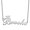 Personalized Girls Sterling Silver or Gold Over Silver Name Necklace - Princess Script