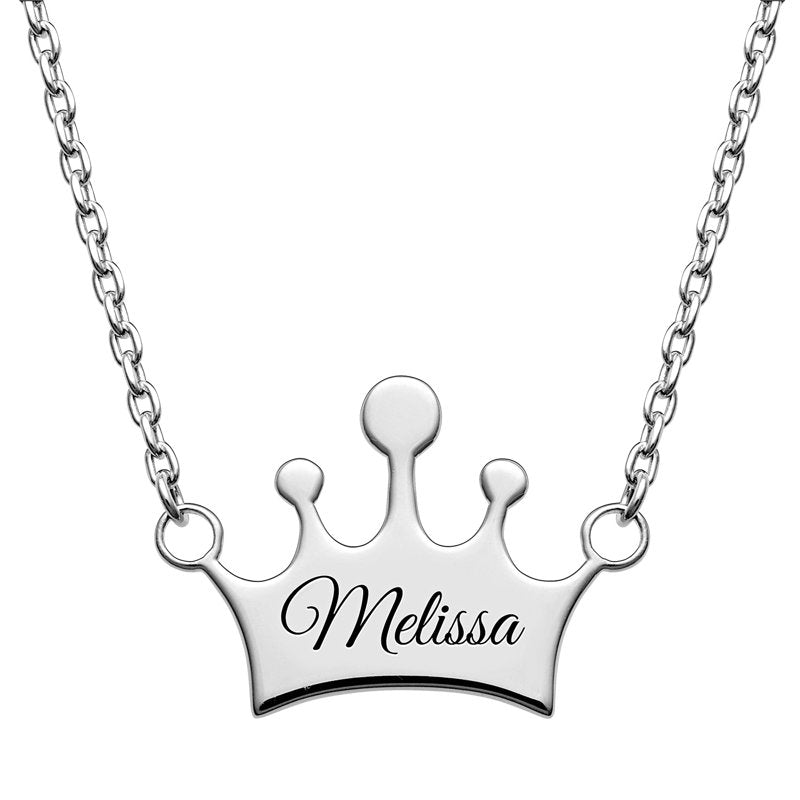 Personalized Sterling Silver Name and Birthstone Necklace for Women