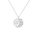 Personalized Family Birthstone Necklace with Tree of Life Pendant - Custom Engraved Names & CZ Birthstones