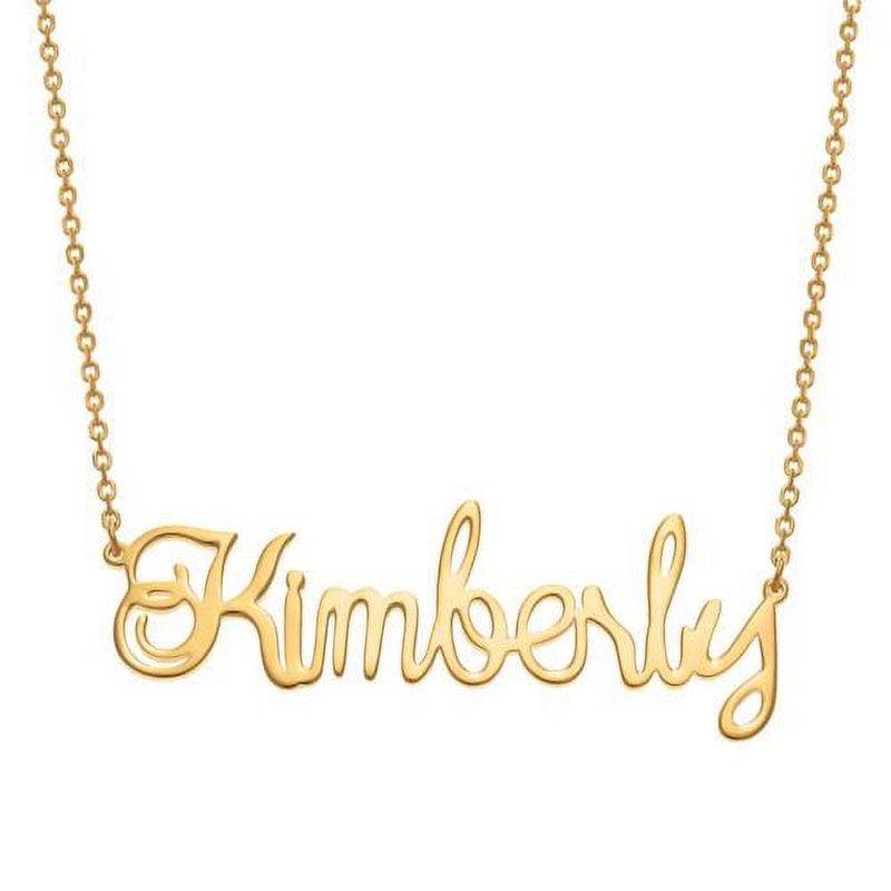 Personalized Name Necklace Gold Over Sterling Sterling Script Custom Jewelry