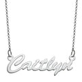 Personalized Name Necklace - Custom Script Pendant on 18-Inch Chain