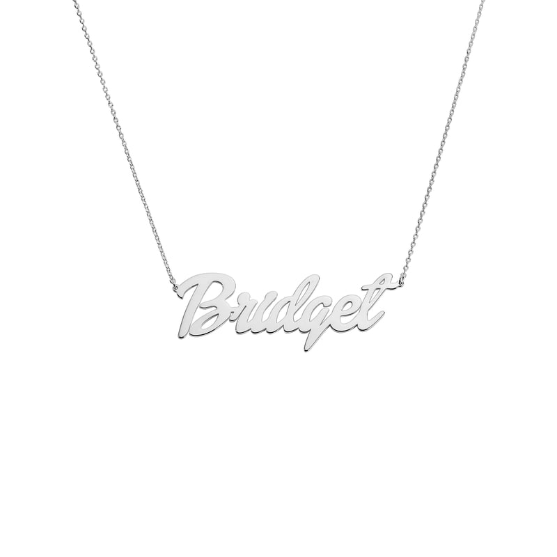 Personalized Name Necklace Sterling Silver Gold Rose Gold Custom Pendant