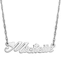 Personalized Name Necklace with Hearts Sterling Silver or Gold