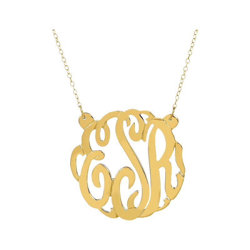Personalized Script Monogram Necklace - Custom Initial Pendant for Women