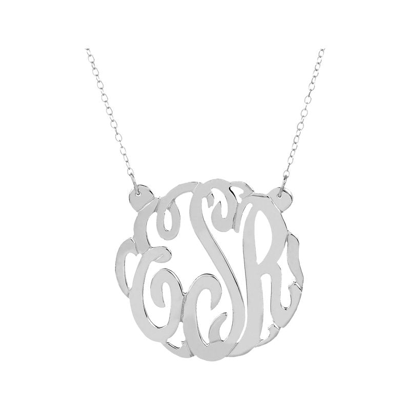 Personalized Monogram Necklace with Initials - Silver & Gold Options