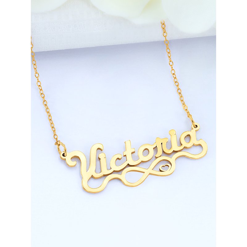 Personalized Script Name Necklace with Infinity & Heart - Custom Jewelry