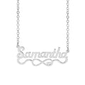 Personalized Script Name Necklace with Heart and Infinity Charm - Custom Jewelry Gift
