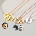 Personalized Pet Photo Necklace - Silver, Gold, Rose Gold | Engraved Dog & Cat Pendant Gift