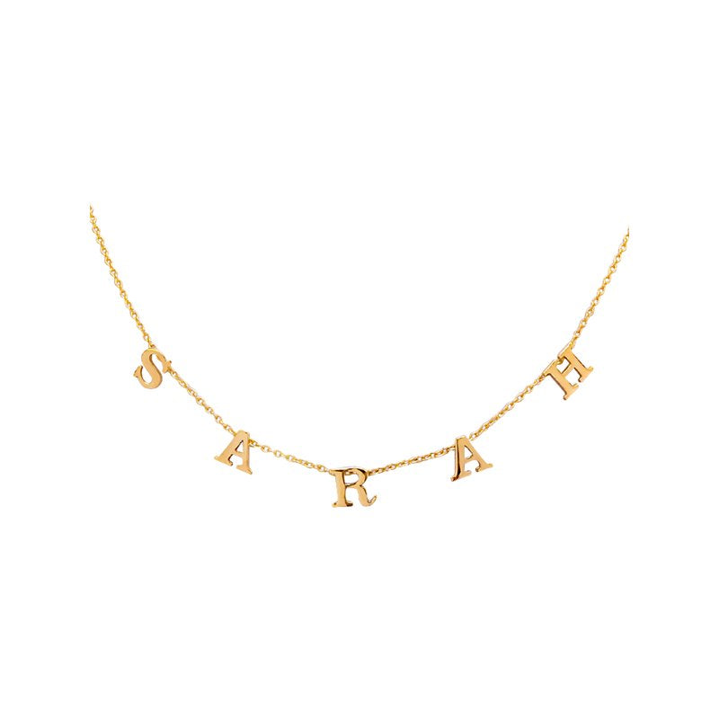 Personalized Initials Necklace - Custom Name Pendant in Sterling Silver or Gold