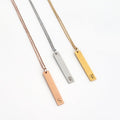 Personalized Vertical Bar Necklace - Custom Engraved Jewelry for Her, Gifts for Mom, Birthday & Special Occasions