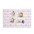 Decorative Bulletin Board 24x16 with Pink Ribbon Print and Pearl Push Pins