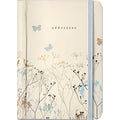 Beige Butterfly Address Book with Gold Foil - 160 Pages, Compact Organizer