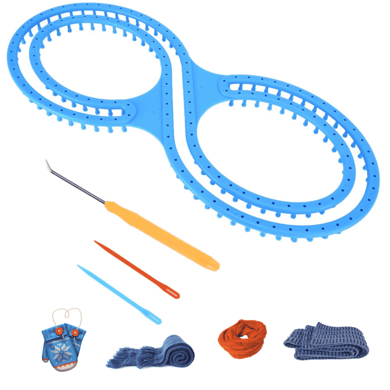 Afghan Loom Knitting Board Set for DIY Blankets, Hats, Scarves - Beginners Craft Kit