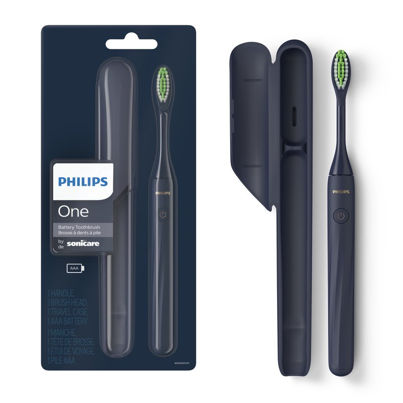 Portable Electric Toothbrush with Travel Case and Battery - Multiple Colors