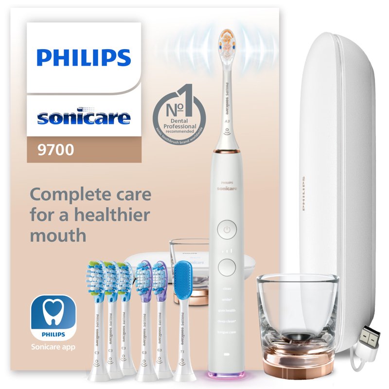 Electric Toothbrush with App & Pressure Sensor - 5 Modes, 3 Intensity Levels