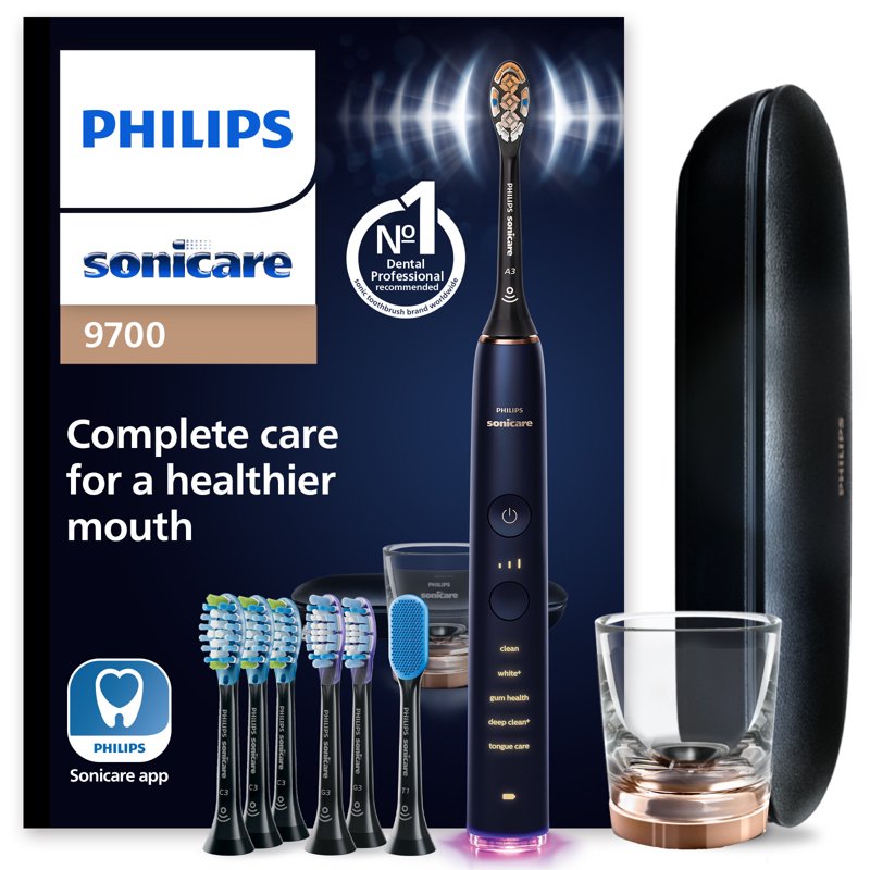Electric Sonic Toothbrush with App and Multiple Modes - Rechargeable, Pressure Sensor, Brush Head Detection
