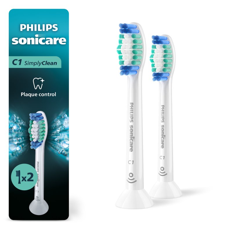 Electric Toothbrush Replacement Heads - Compatible with Sonicare, Plaque Control, 2 Pack