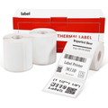 Thermal Label Roll Set 3 Rolls for Label Makers - Water & Oil Resistant