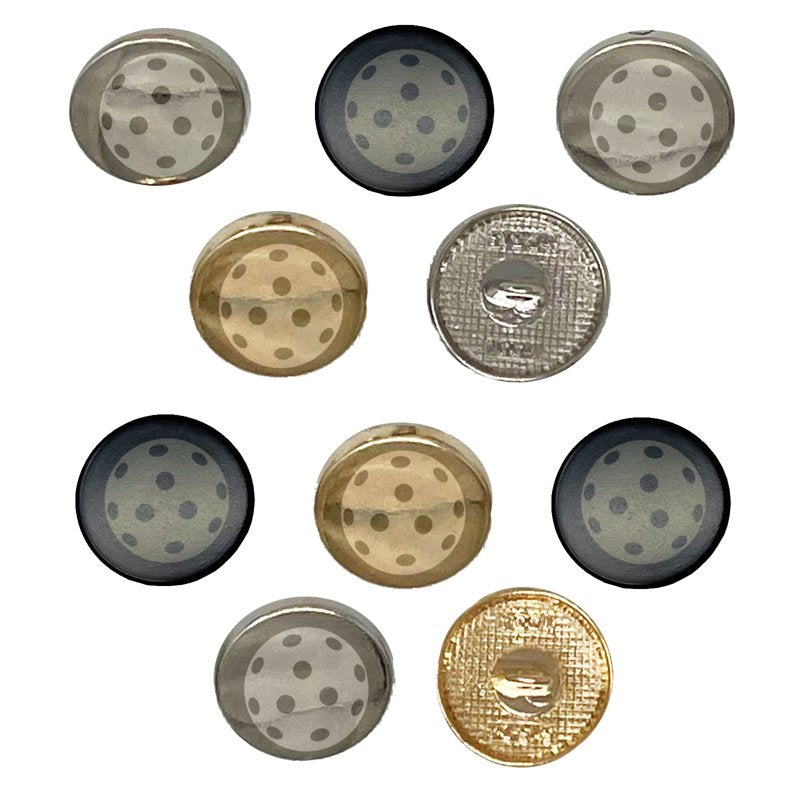Metal Shank Buttons 0.6 in (15 mm) – Set of 10, Black — Sniggle Sloth Variation