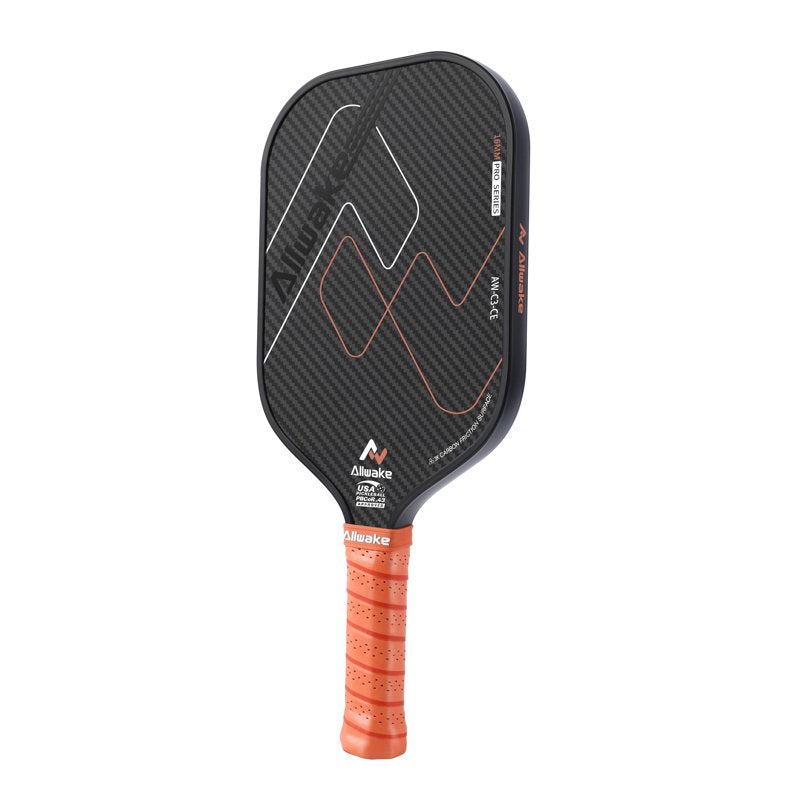 USA Pickleball 3K Carbon Fiber Paddles - Durable Lightweight Paddle, Black-Brown Variation