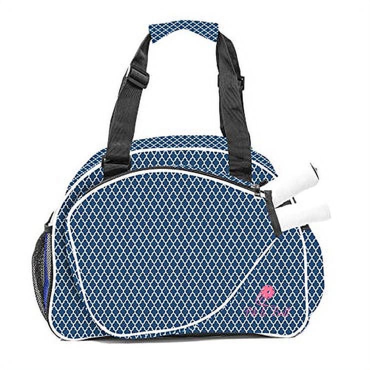 Pik’le’Ball Women’s Premium Pickleball Tote Bag - 3-Paddle Gear & Shoes Blue Classy