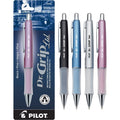 Refillable Gel Rollerball Pens - Fine 0.7mm Point, Black Ink, Assorted Colors, Pack of 5