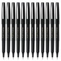 Pilot Fineliner Pens 1.2mm Tip - Black, Pack of 12