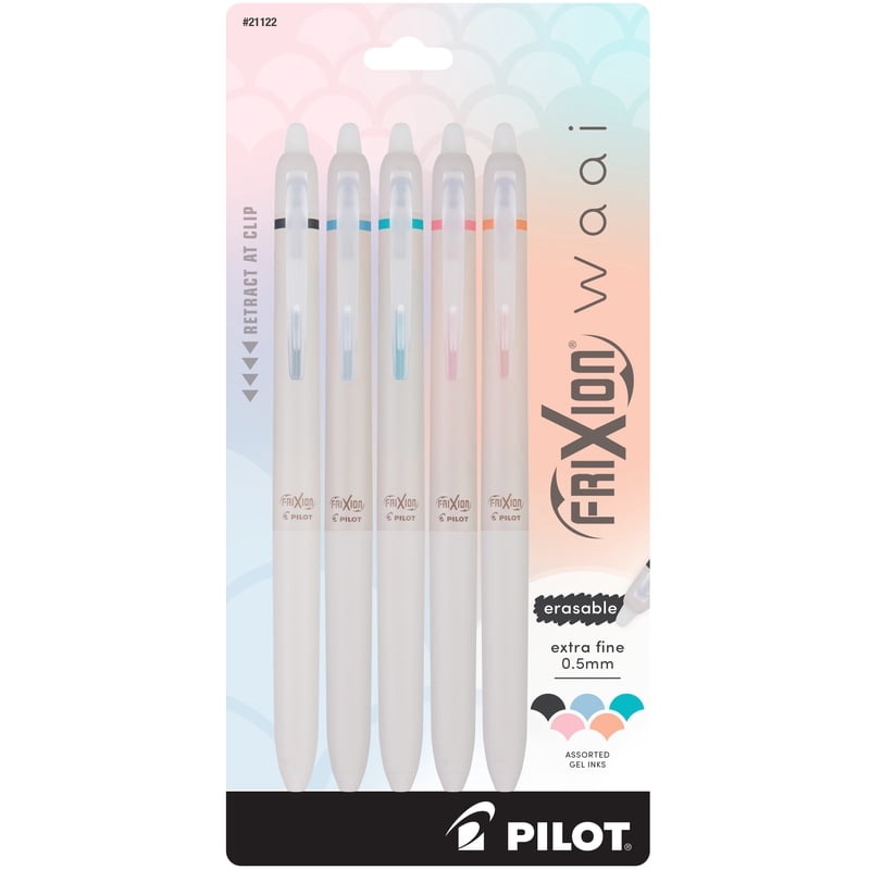 Erasable Gel Ink Pens Set - Extra Fine Point 0.5mm Assorted Colors