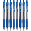 Gel Pen Set 8-Pack - Refillable & Retractable Blue Ink Pens for Office & Writing