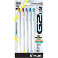 Gel Pen Set - 5 Count 0.7mm Assorted White Metallic Ink, Retractable