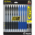 Gel Pen Set - Fine Point Black and Blue Ink, 10 Pack